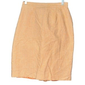 Vintage Adolfo Studio Orange Design Skirt, Size 10